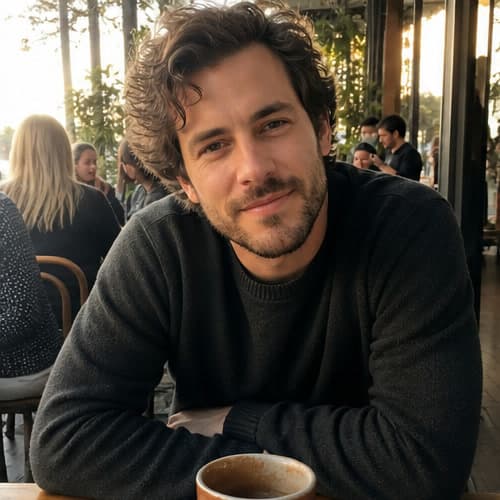Natural portrait at a cafe